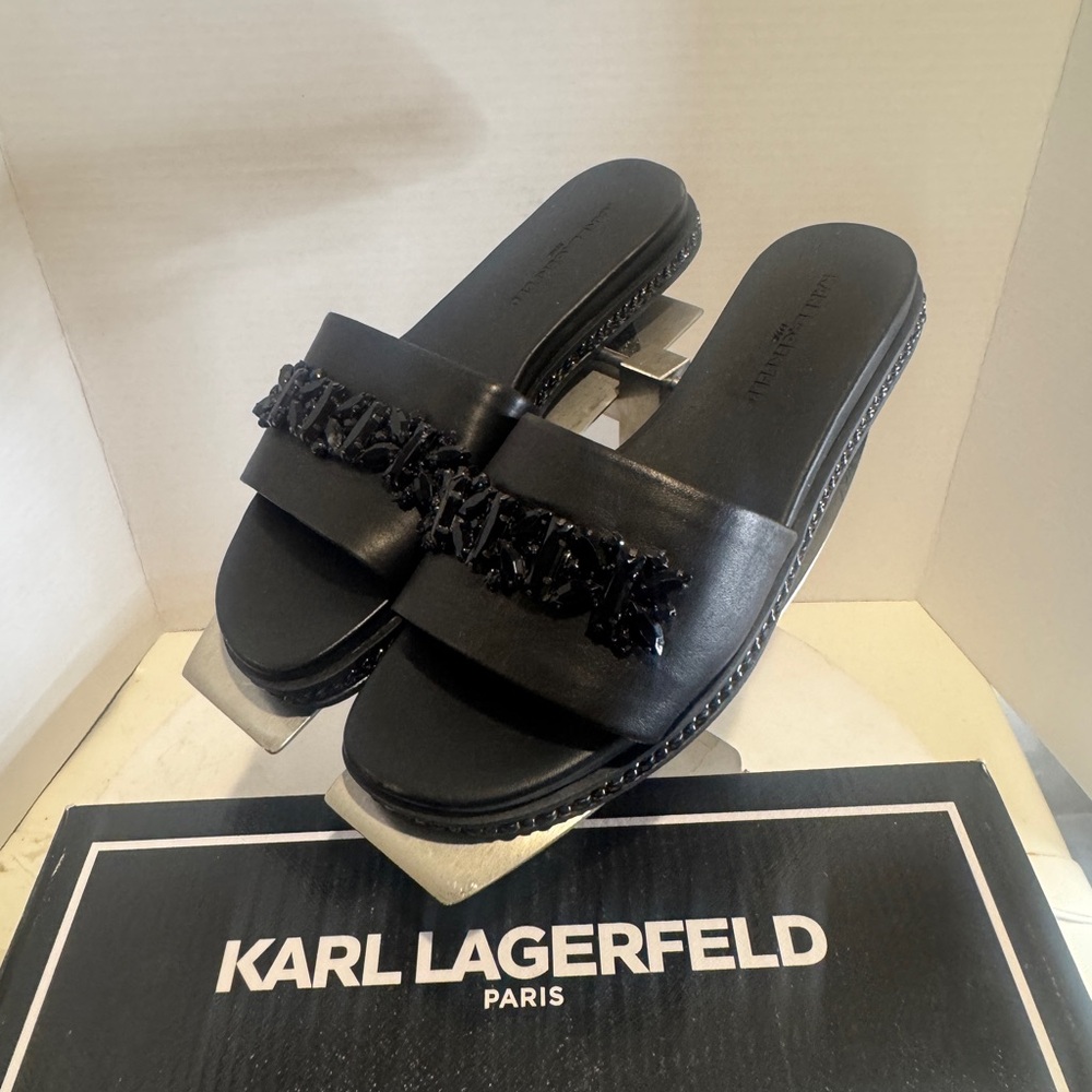 KARL LAGERFELD PARIS Bijou Slide Sandal Women’s size 7.5 new